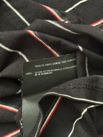 FW14 Saint Laurent by Hedi Slimane Thin Striped Pocket T Shirt