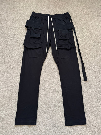 SS22 Rick Owens DRKSHDW Black Creatch Cargo Sweatpants