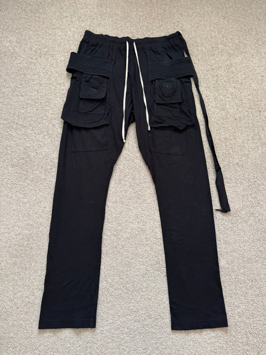 SS22 Rick Owens DRKSHDW Black Creatch Cargo Sweatpants