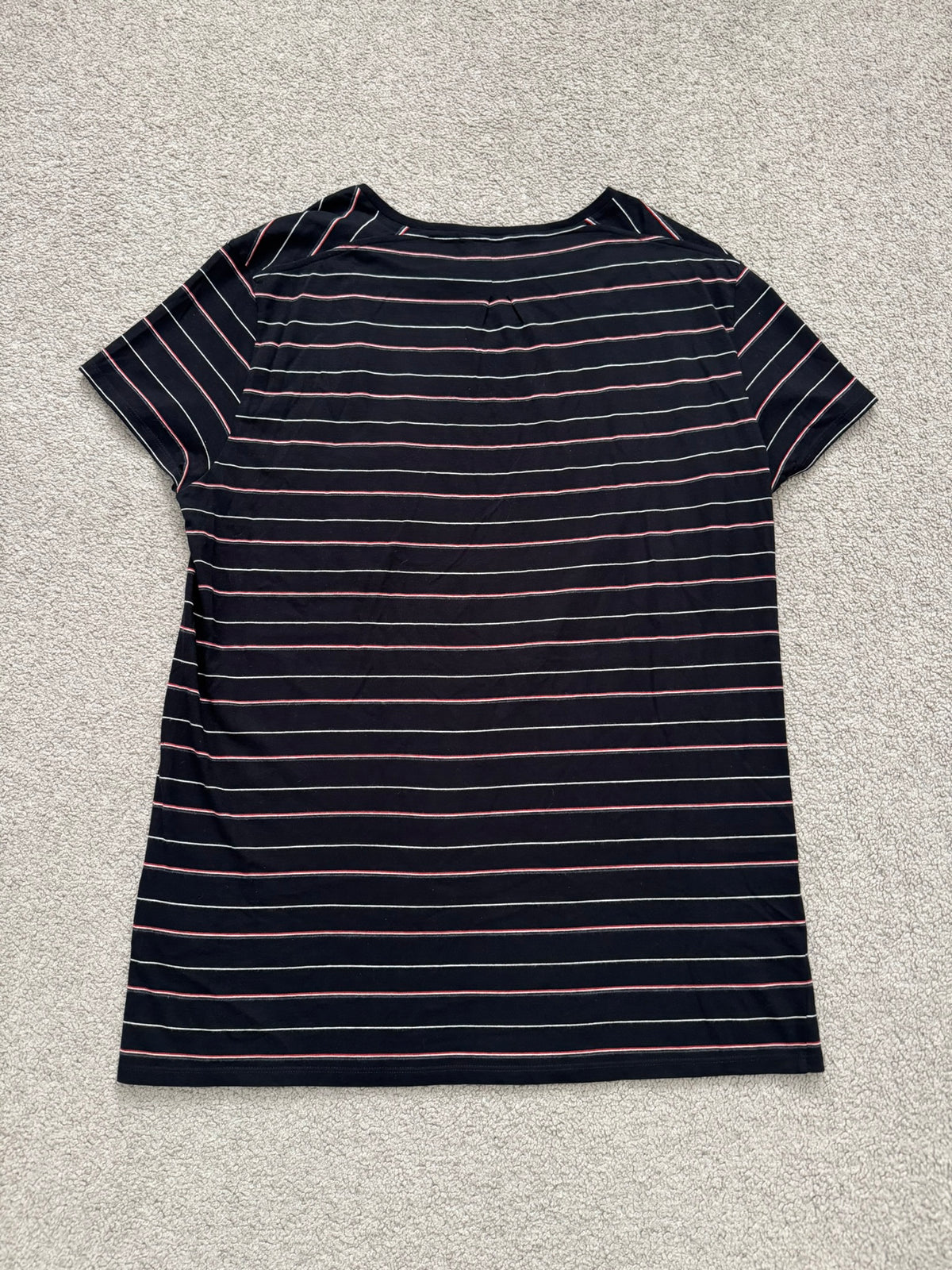 FW14 Saint Laurent by Hedi Slimane Thin Striped Pocket T Shirt
