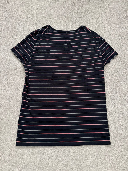 FW14 Saint Laurent by Hedi Slimane Thin Striped Pocket T Shirt