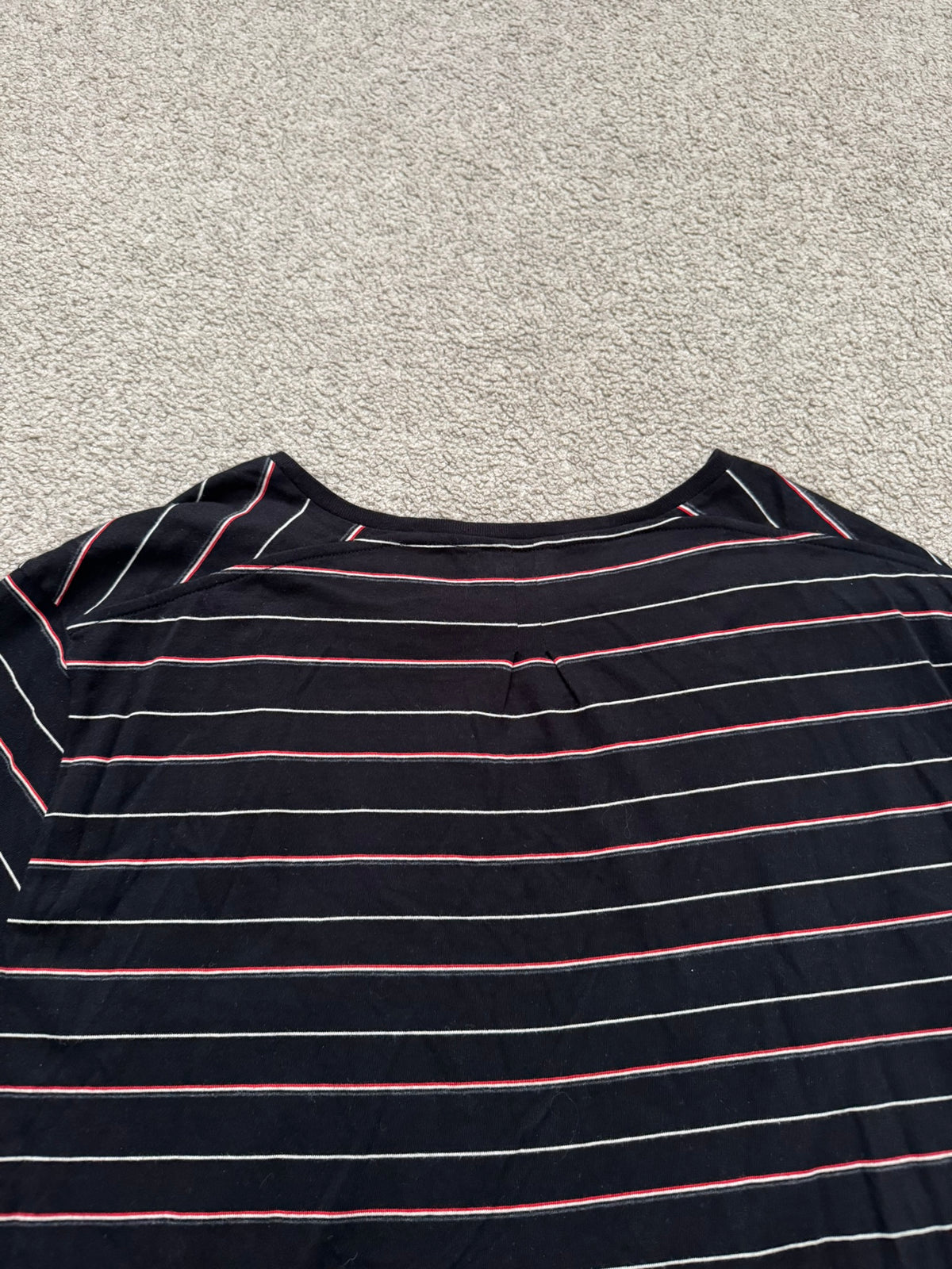 FW14 Saint Laurent by Hedi Slimane Thin Striped Pocket T Shirt