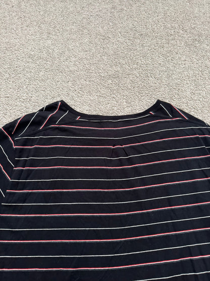 FW14 Saint Laurent by Hedi Slimane Thin Striped Pocket T Shirt