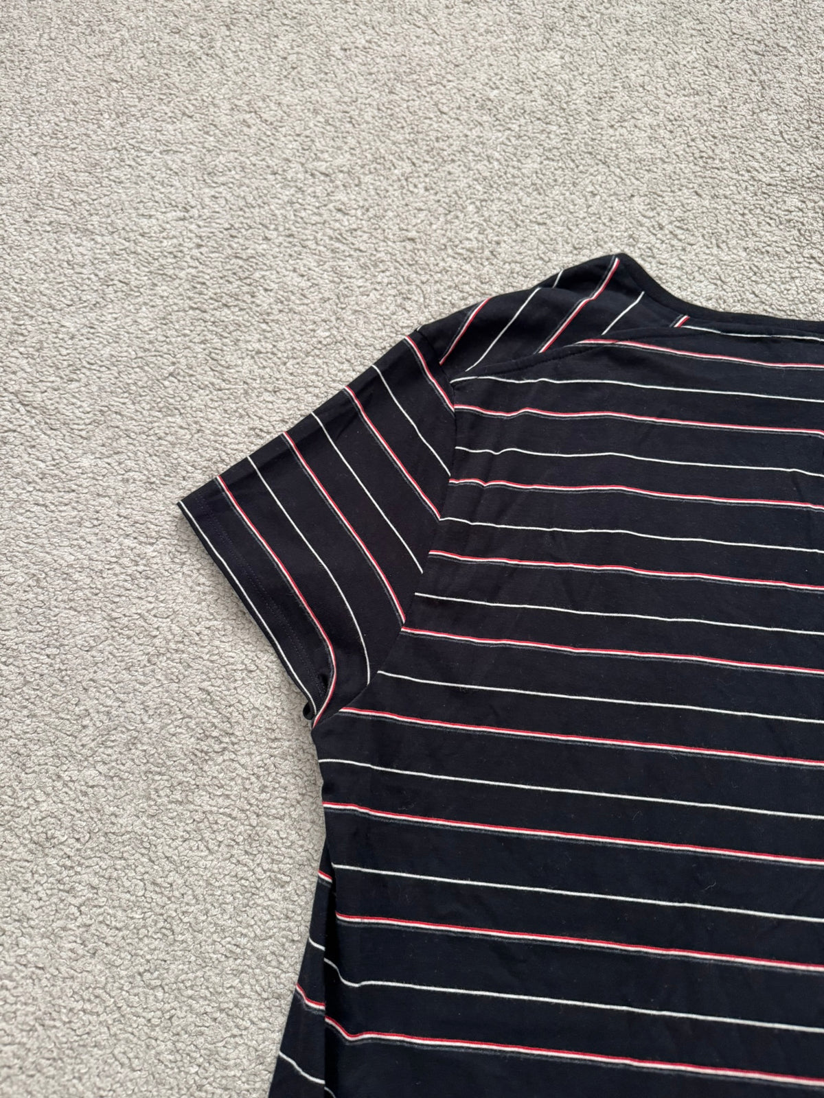 FW14 Saint Laurent by Hedi Slimane Thin Striped Pocket T Shirt