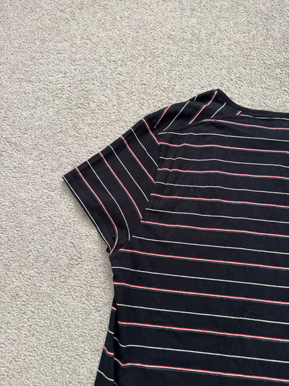 FW14 Saint Laurent by Hedi Slimane Thin Striped Pocket T Shirt