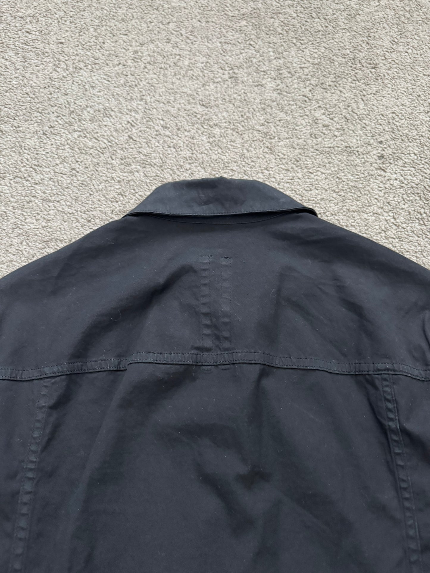FW10 Rick Owens DRKSHDW Black Coated Trucker Work Jacket