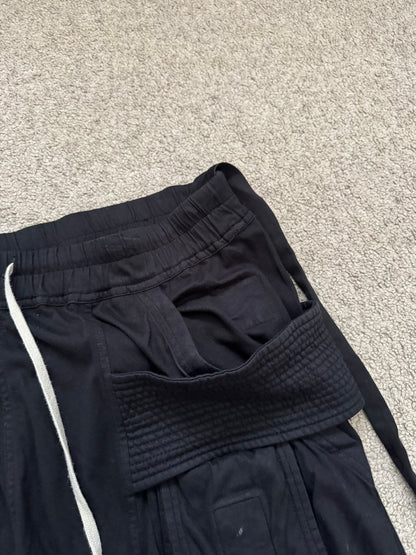 SS22 Rick Owens DRKSHDW Black Creatch Cargo Sweatpants