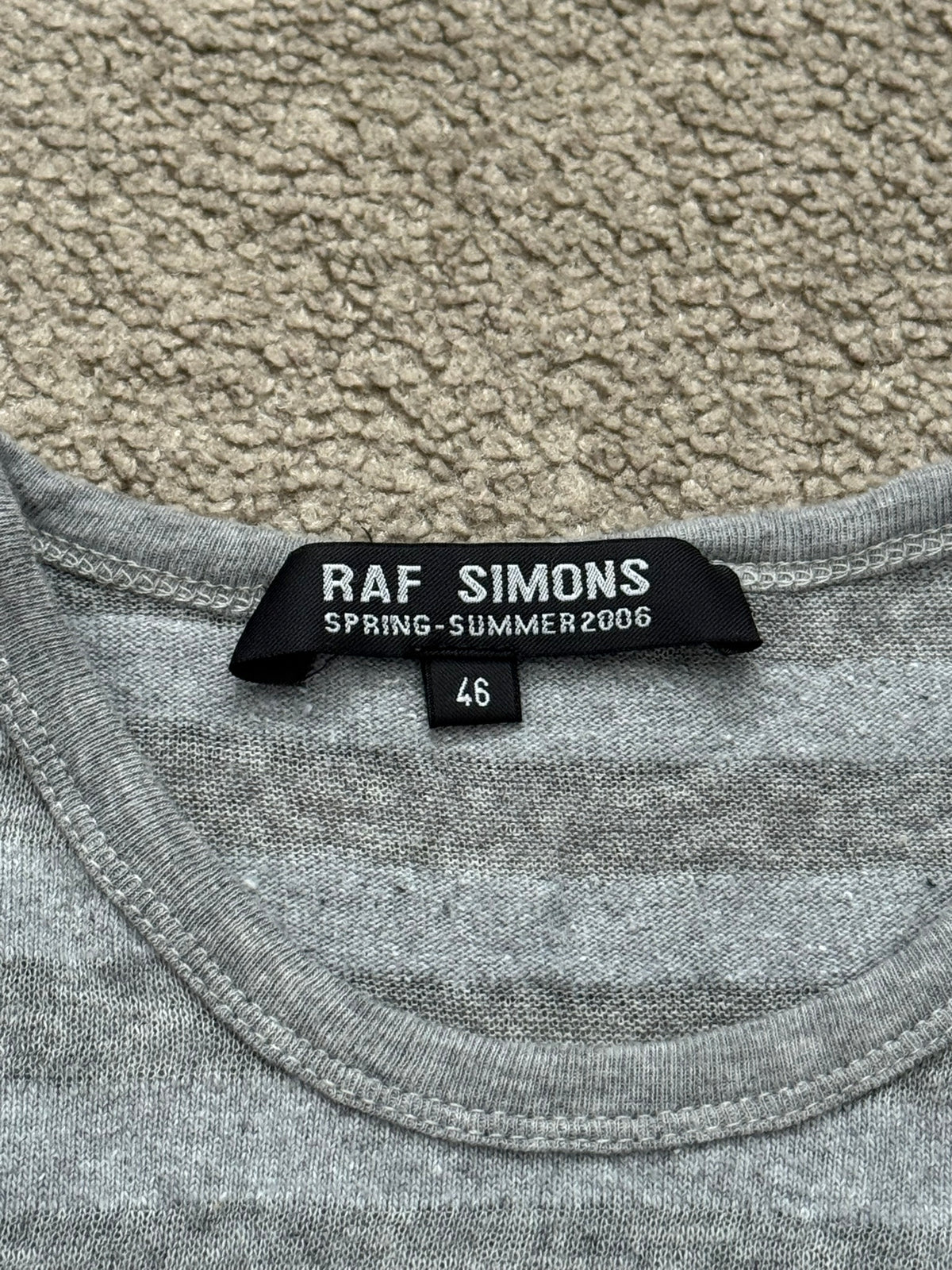 SS06 Raf Simons "Icarus Surgit" Striped Sleeveless Tank Top