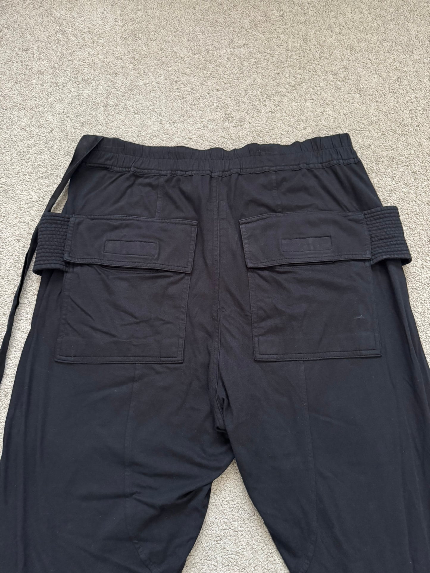SS22 Rick Owens DRKSHDW Black Creatch Cargo Sweatpants