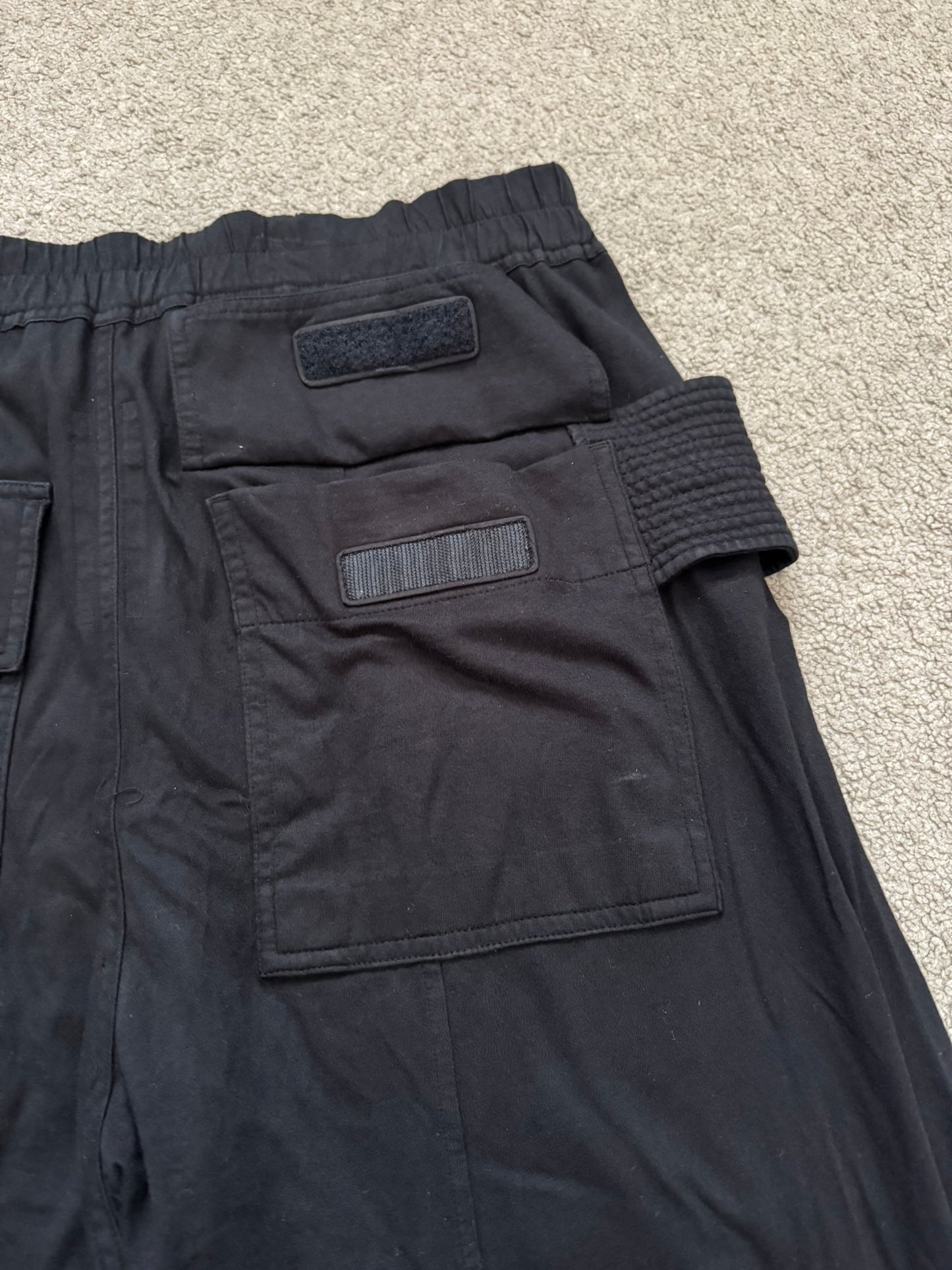 SS22 Rick Owens DRKSHDW Black Creatch Cargo Sweatpants