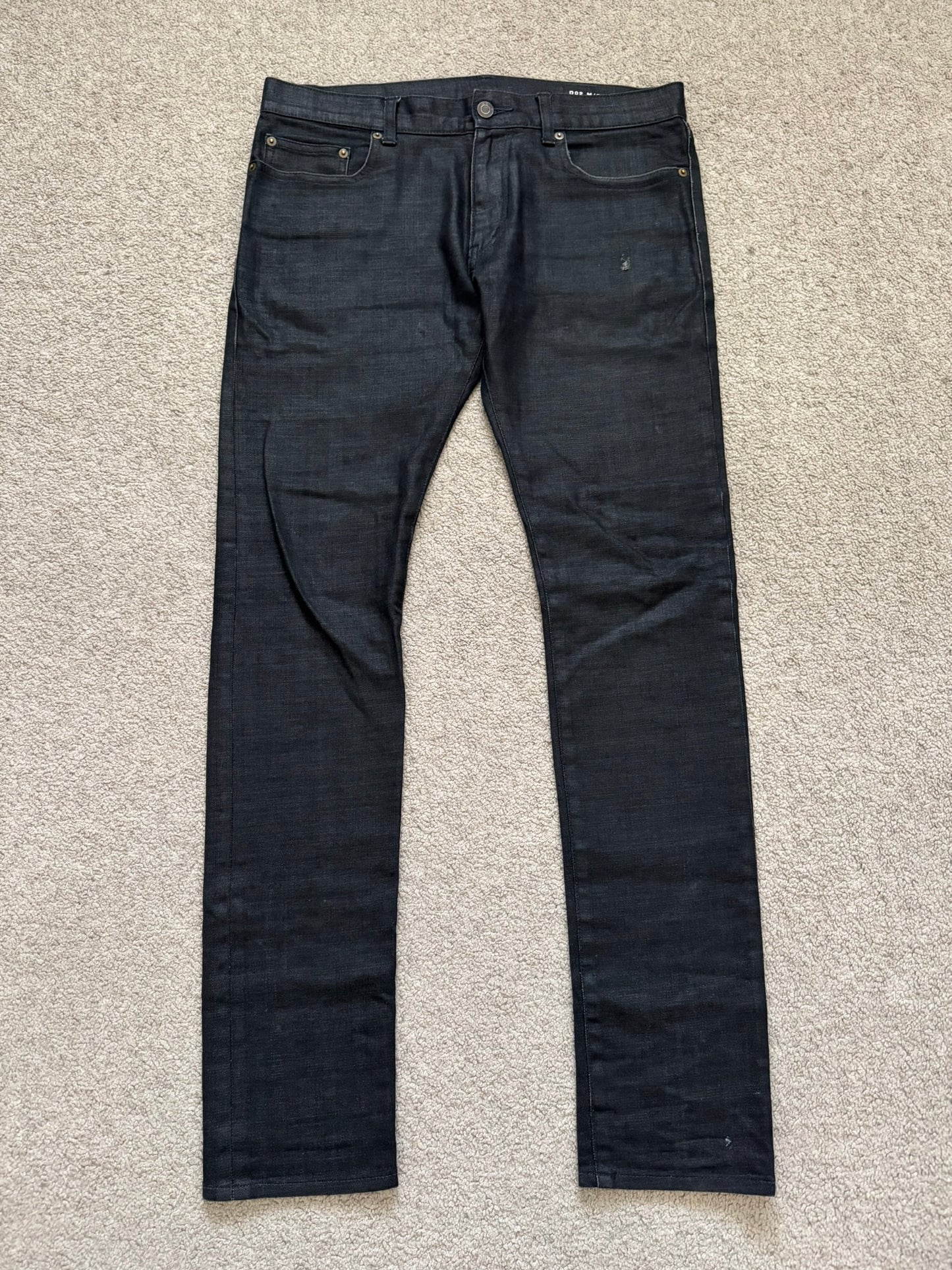 FW13 Saint Laurent by Hedi Slimane Black Wax D02 Denim Jeans