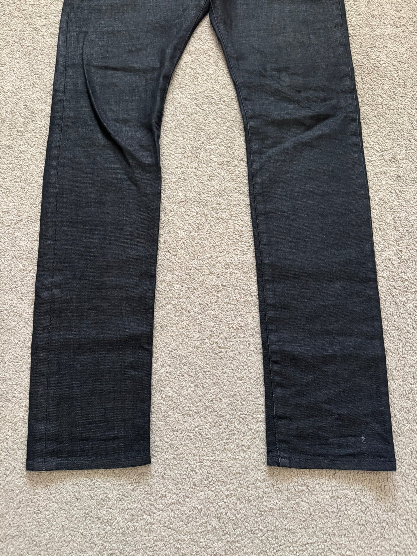 FW13 Saint Laurent by Hedi Slimane Black Wax D02 Denim Jeans