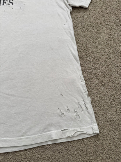Enfants Riches Deprimes OG White Logo Distressed T Shirt