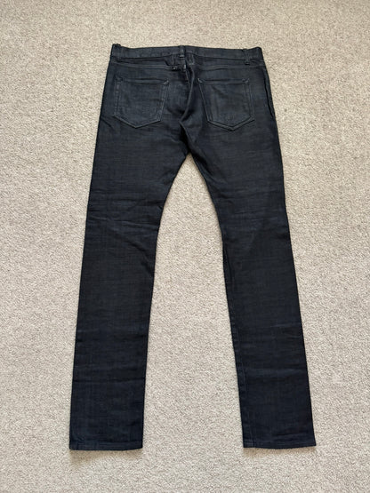 FW13 Saint Laurent by Hedi Slimane Black Wax D02 Denim Jeans