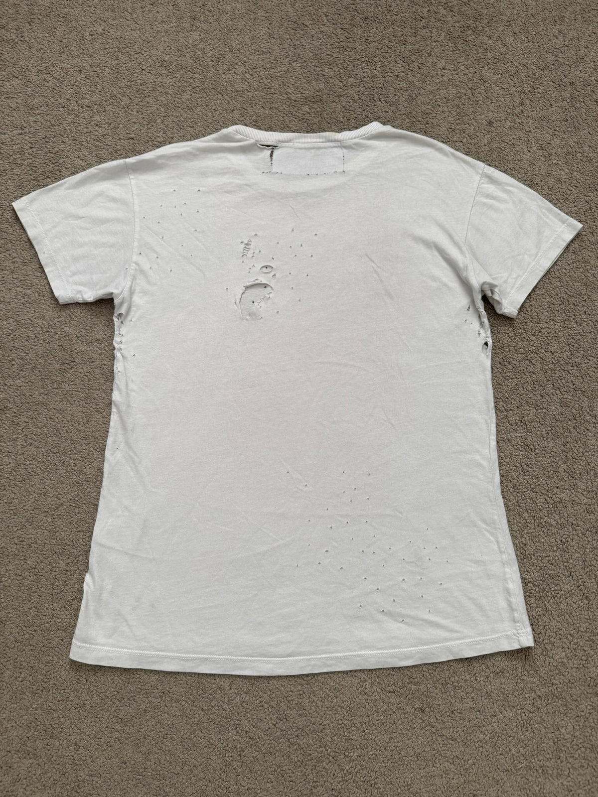 Enfants Riches Deprimes OG White Logo Distressed T Shirt