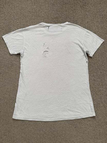 Enfants Riches Deprimes OG White Logo Distressed T Shirt