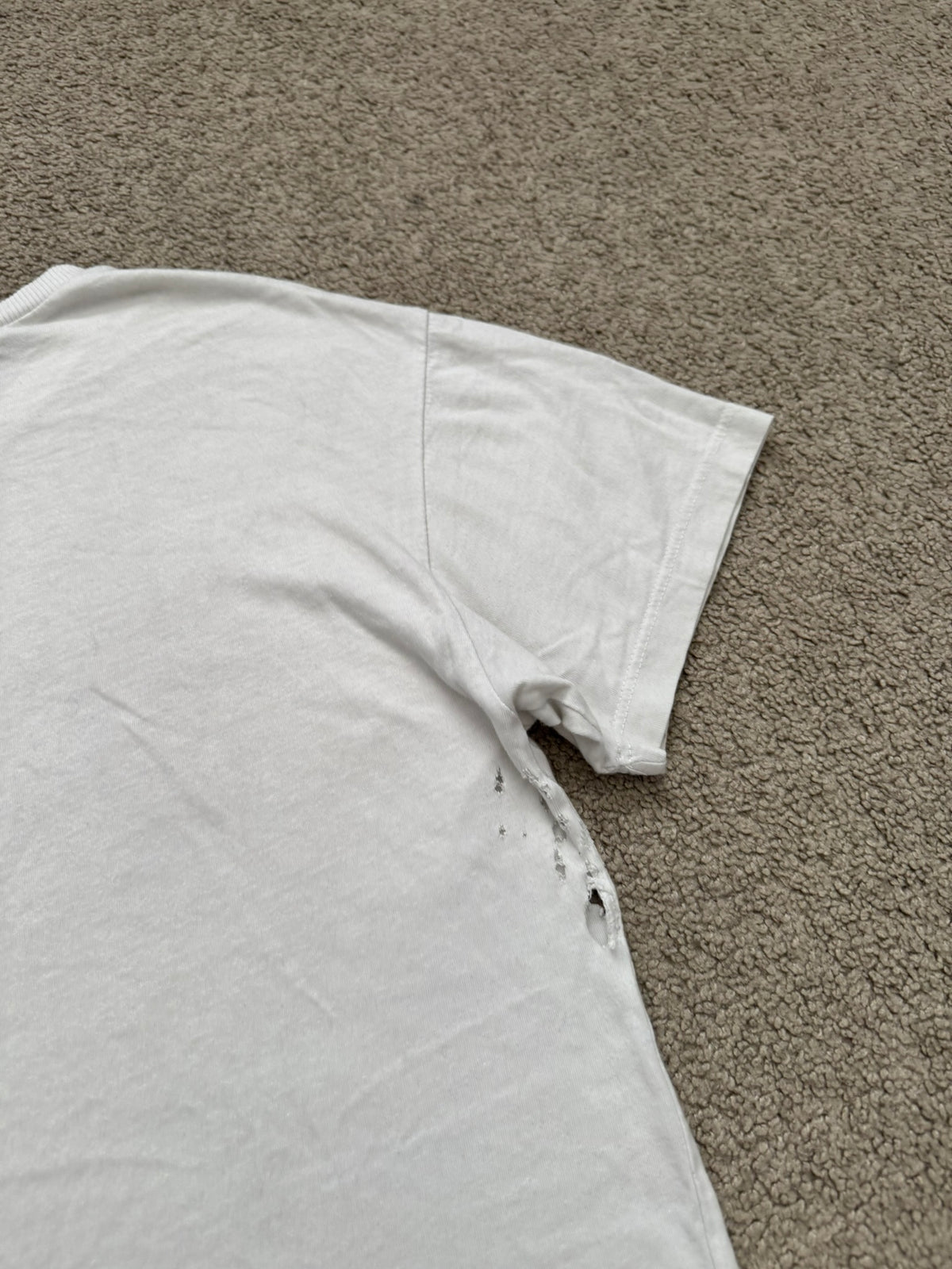 Enfants Riches Deprimes OG White Logo Distressed T Shirt