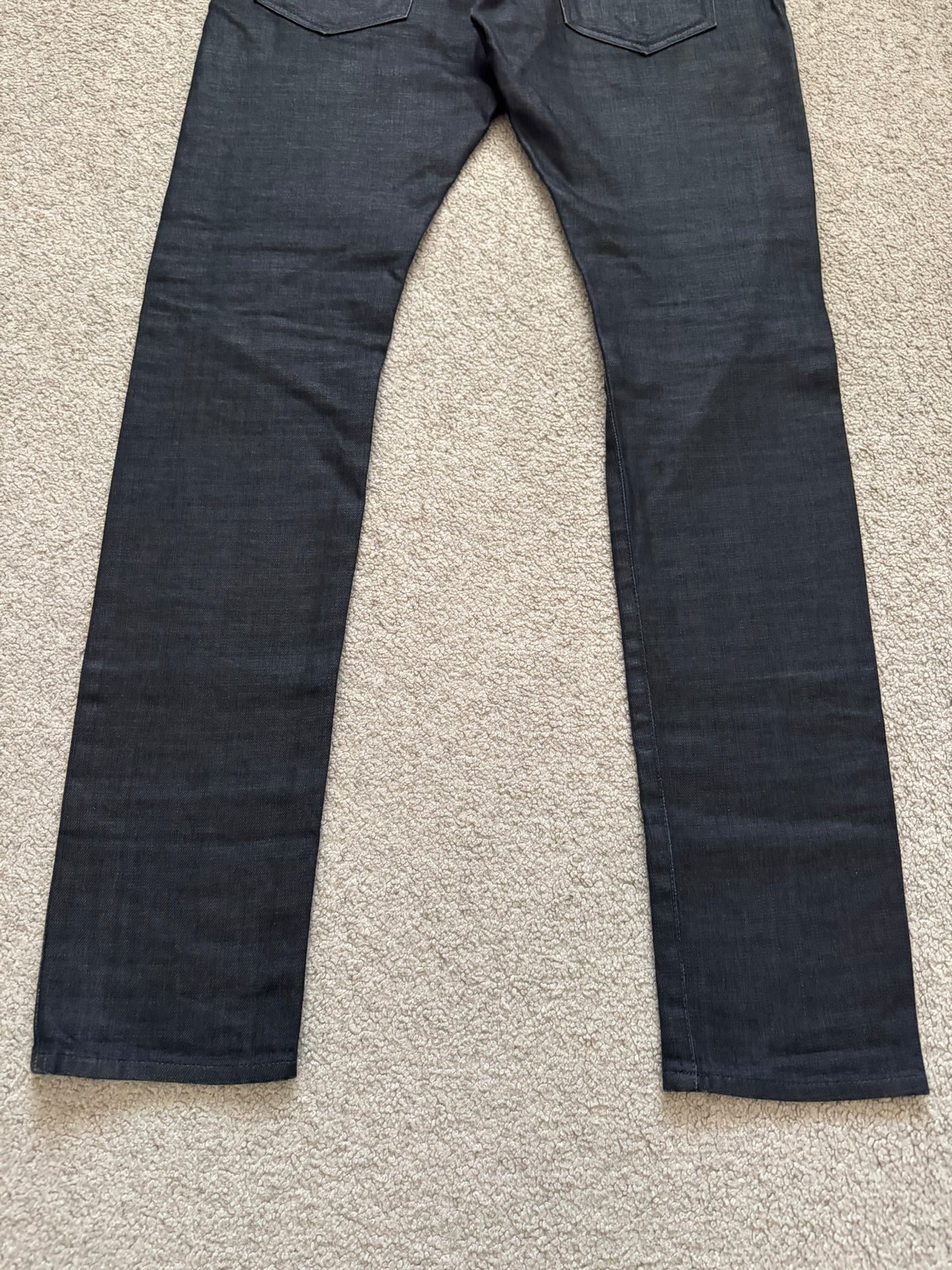 FW13 Saint Laurent by Hedi Slimane Black Wax D02 Denim Jeans