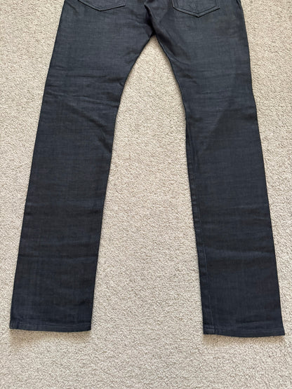 FW13 Saint Laurent by Hedi Slimane Black Wax D02 Denim Jeans