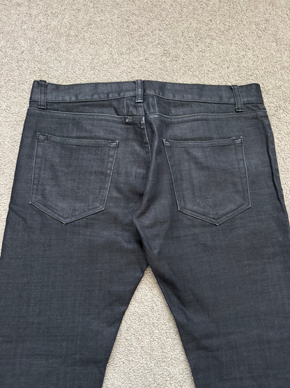 FW13 Saint Laurent by Hedi Slimane Black Wax D02 Denim Jeans