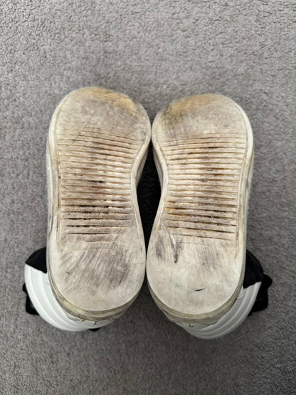 FW16 Rick Owens Black & White Geobasket High Top Sneakers