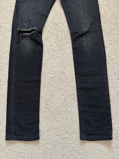 FW16 Saint Laurent by Hedi Slimane D02 Knee Slit Denim Jeans