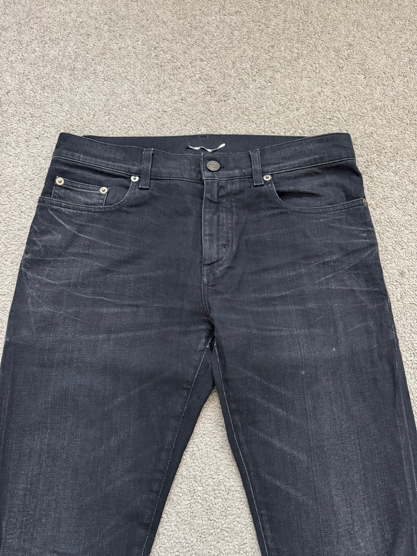 FW16 Saint Laurent by Hedi Slimane D02 Knee Slit Denim Jeans