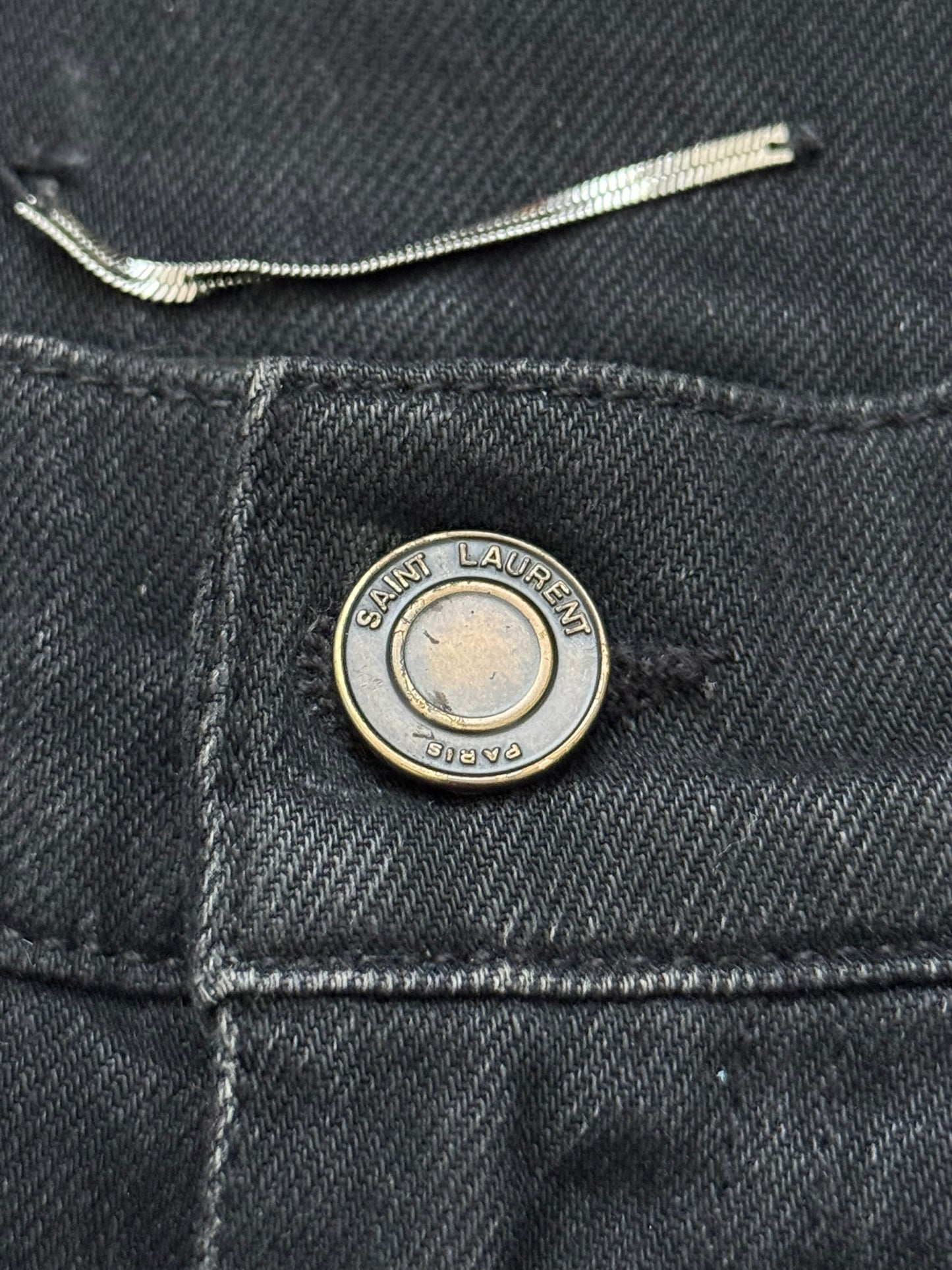 FW16 Saint Laurent by Hedi Slimane D02 Knee Slit Denim Jeans