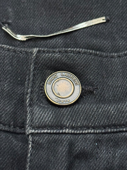 FW16 Saint Laurent by Hedi Slimane D02 Knee Slit Denim Jeans