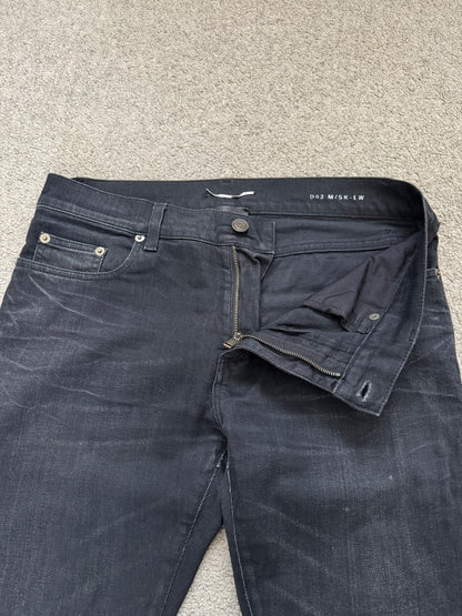 FW16 Saint Laurent by Hedi Slimane D02 Knee Slit Denim Jeans