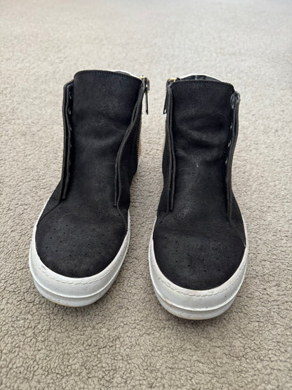 FW13 Rick Owens Mainline Pony Hair Island Dunk Sneakers