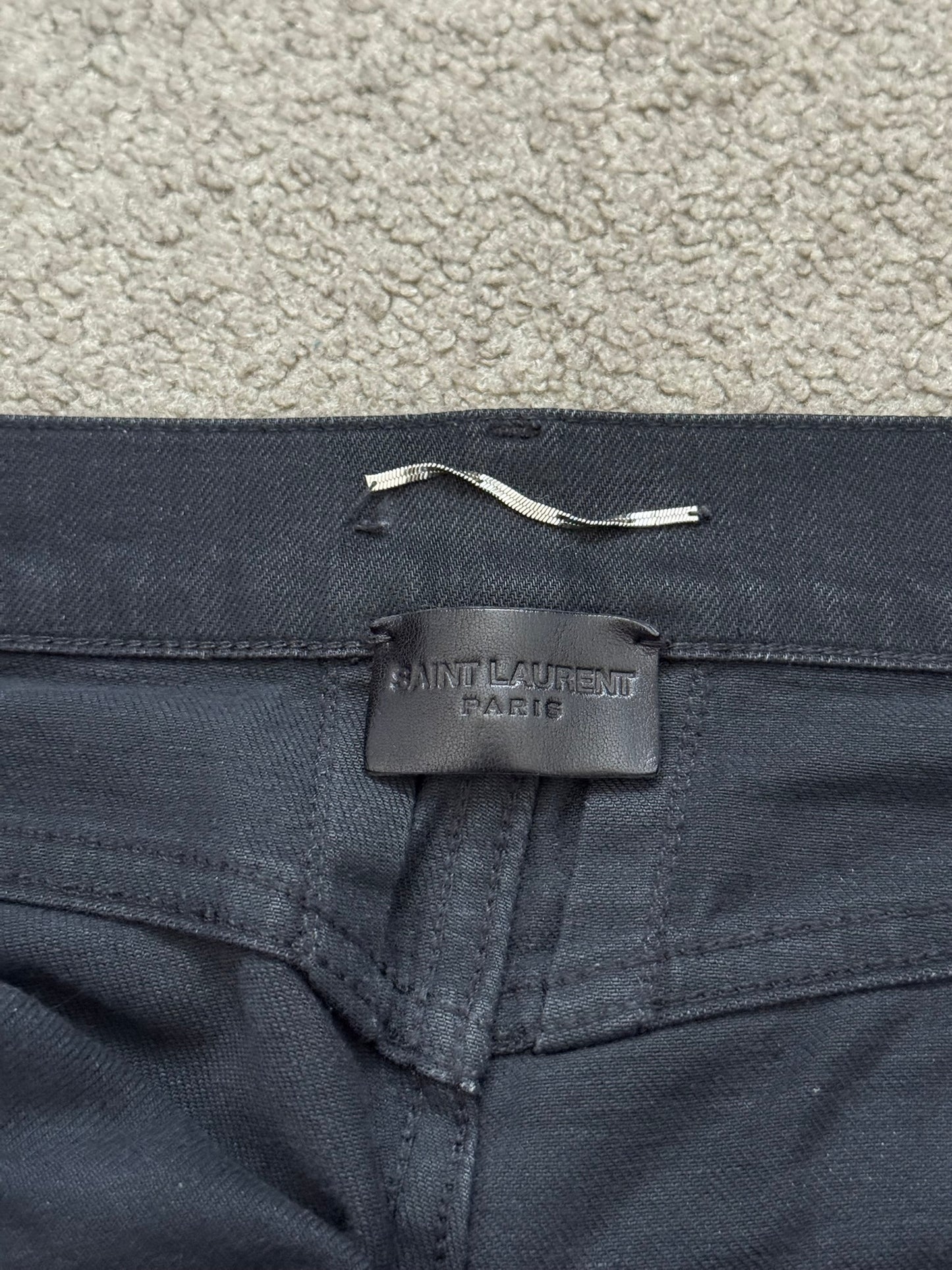 FW16 Saint Laurent by Hedi Slimane D02 Knee Slit Denim Jeans