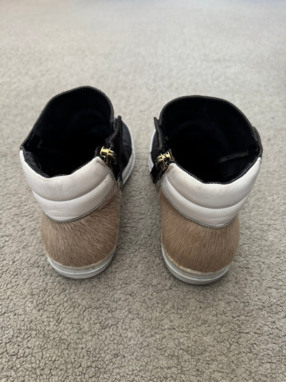 FW13 Rick Owens Mainline Pony Hair Island Dunk Sneakers