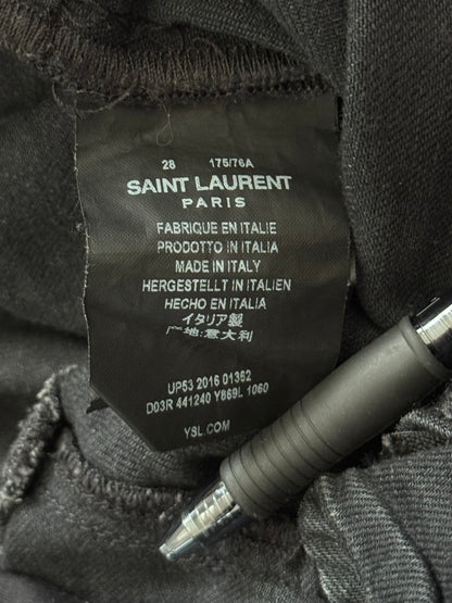 FW16 Saint Laurent by Hedi Slimane D02 Knee Slit Denim Jeans