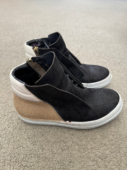 FW13 Rick Owens Mainline Pony Hair Island Dunk Sneakers
