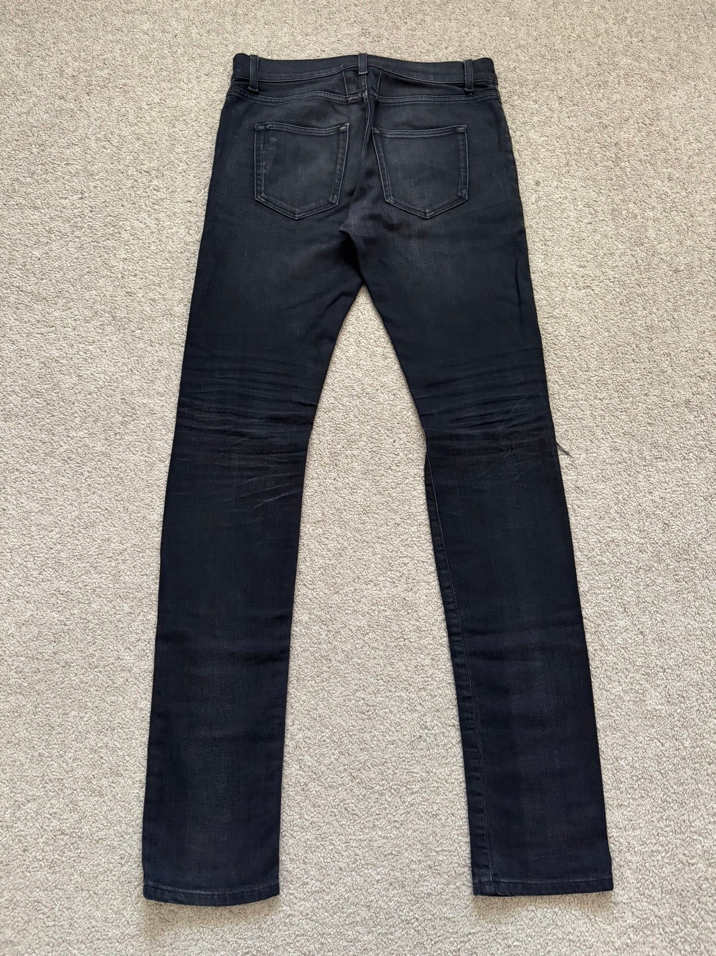 FW16 Saint Laurent by Hedi Slimane D02 Knee Slit Denim Jeans