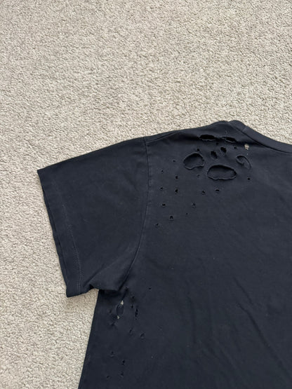 Enfants Riches Deprimes Black Logo Distressed T Shirt