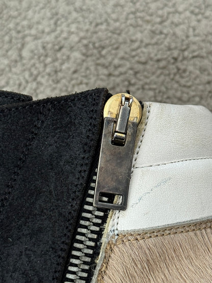 FW13 Rick Owens Mainline Pony Hair Island Dunk Sneakers