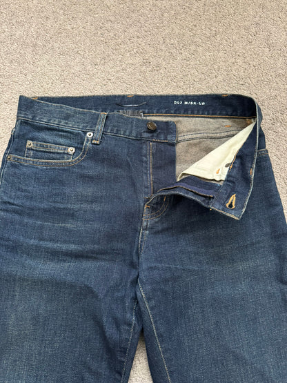 FW16 Saint Laurent by Hedi Slimane Dirty Blue D02 Denim Jeans