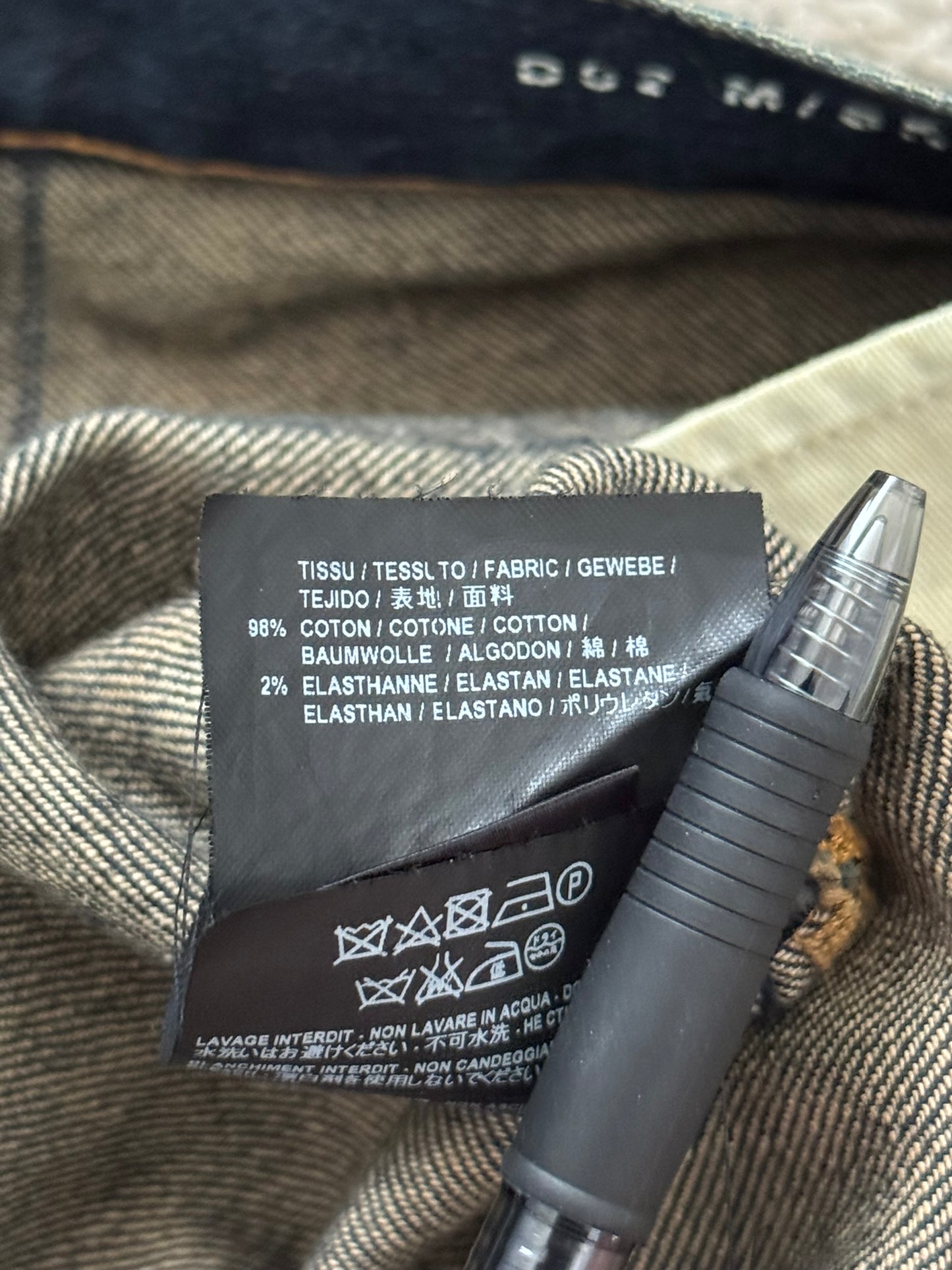 FW16 Saint Laurent by Hedi Slimane Dirty Blue D02 Denim Jeans