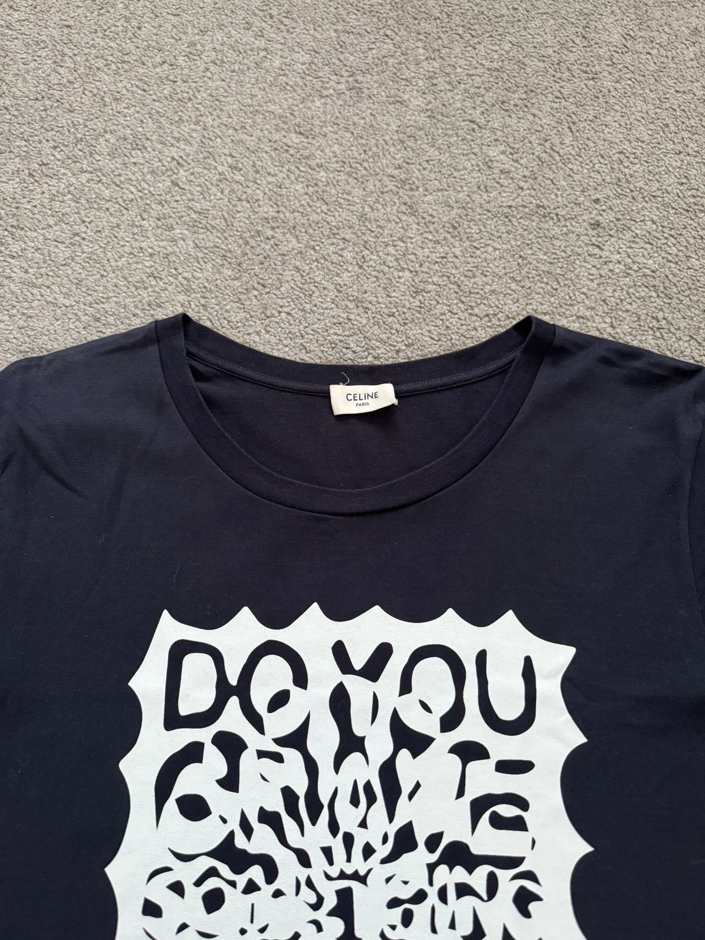SS19 Celine by Hedi Slimane "Do You Crave Something" T Shirt