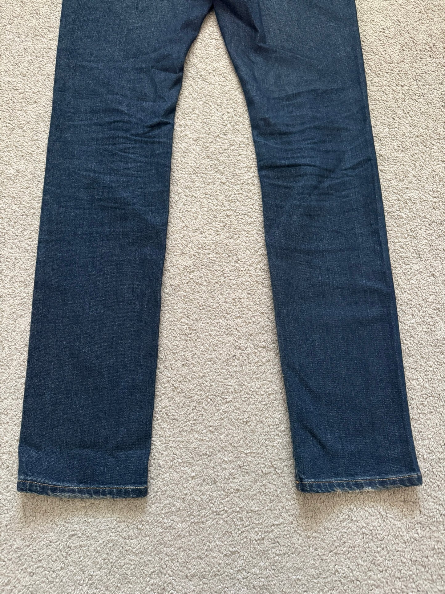 FW16 Saint Laurent by Hedi Slimane Dirty Blue D02 Denim Jeans