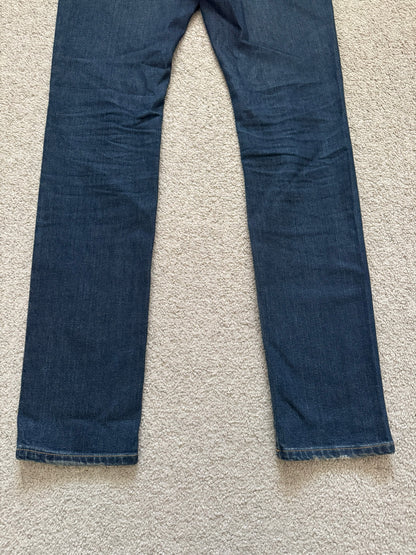 FW16 Saint Laurent by Hedi Slimane Dirty Blue D02 Denim Jeans