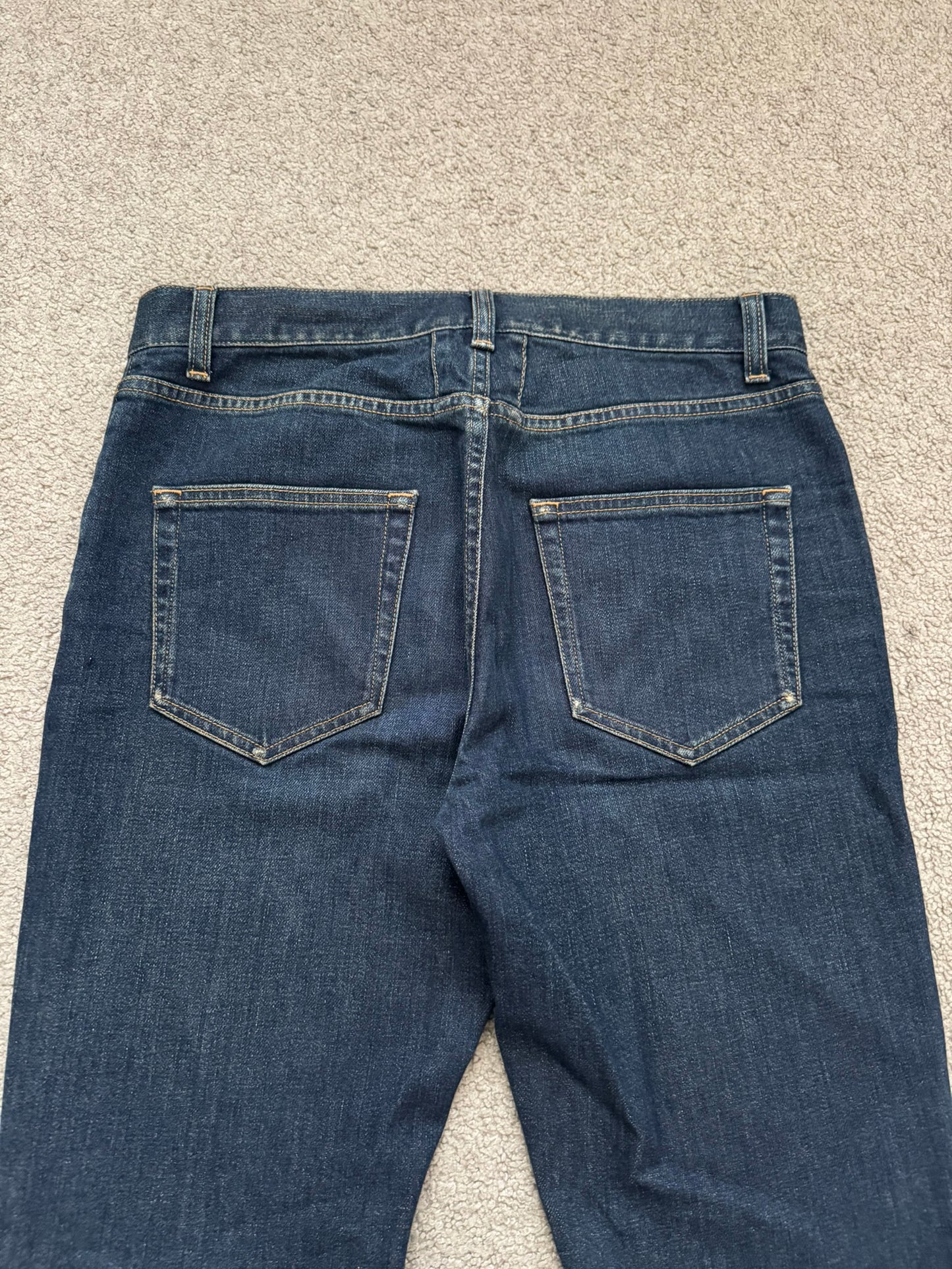 FW16 Saint Laurent by Hedi Slimane Dirty Blue D02 Denim Jeans