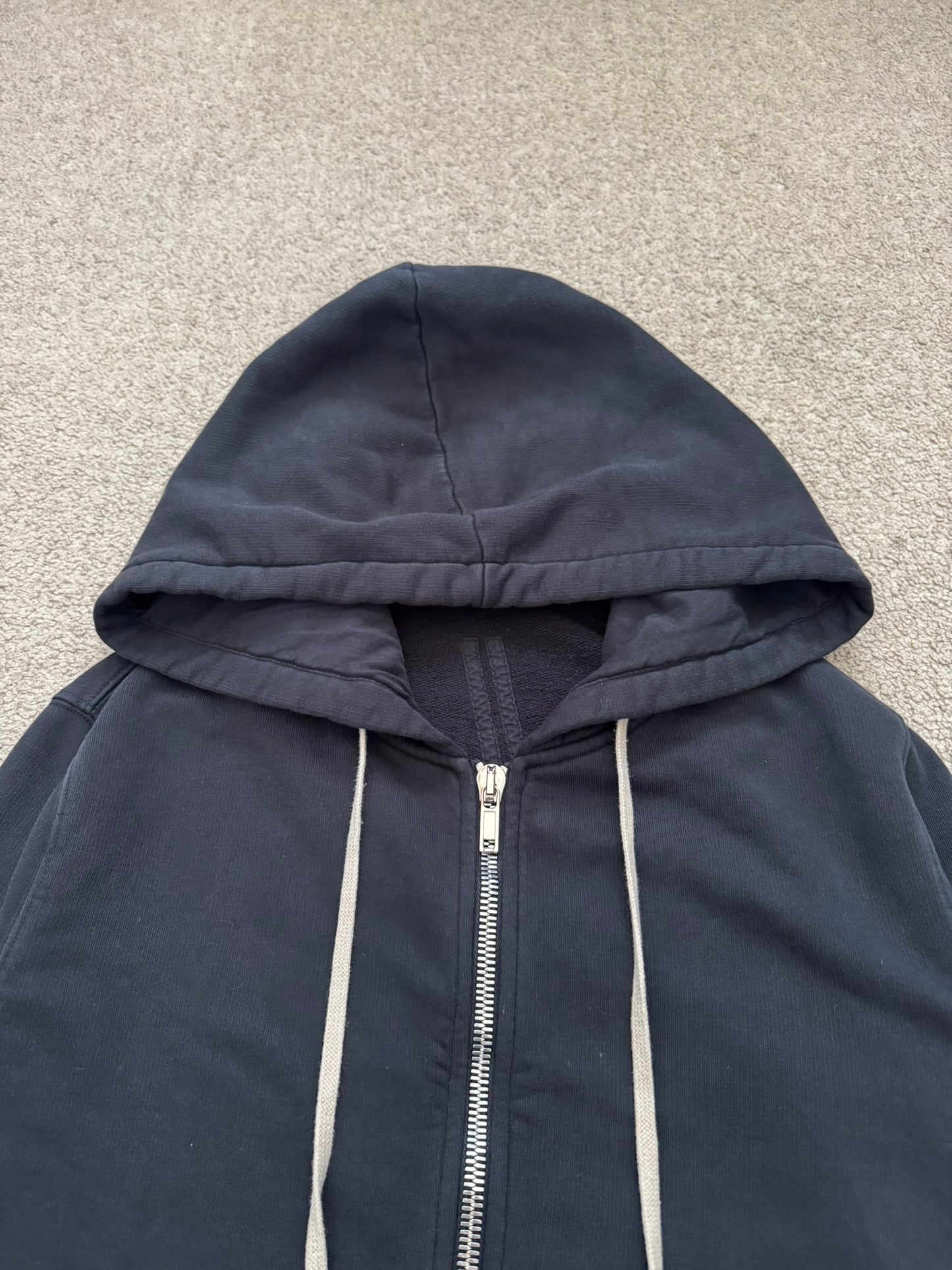 SS18 Rick Owens DRKSHDW Black Felpa Jason Zip Up Hoodie