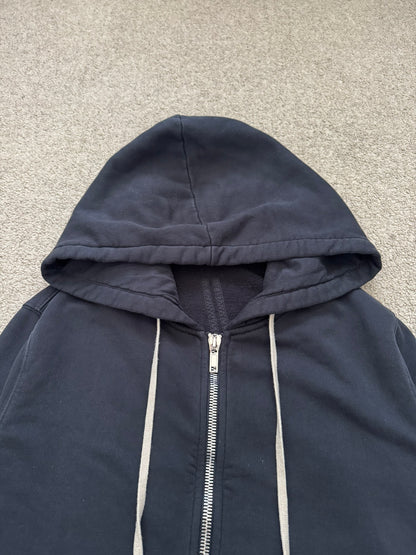 SS18 Rick Owens DRKSHDW Black Felpa Jason Zip Up Hoodie