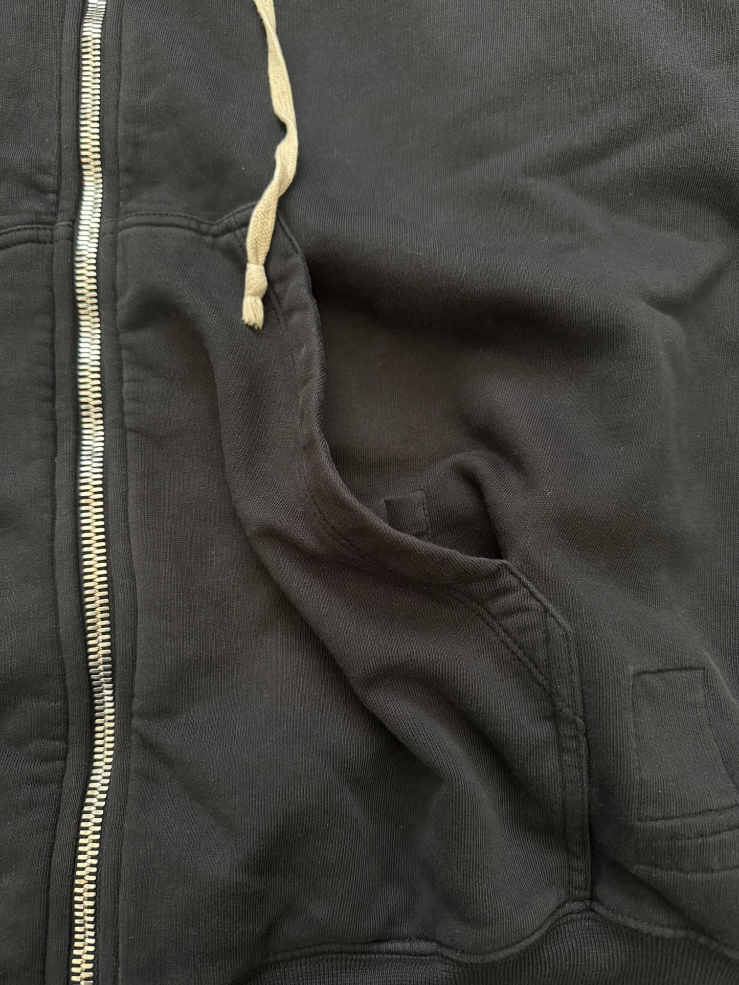SS18 Rick Owens DRKSHDW Black Felpa Jason Zip Up Hoodie