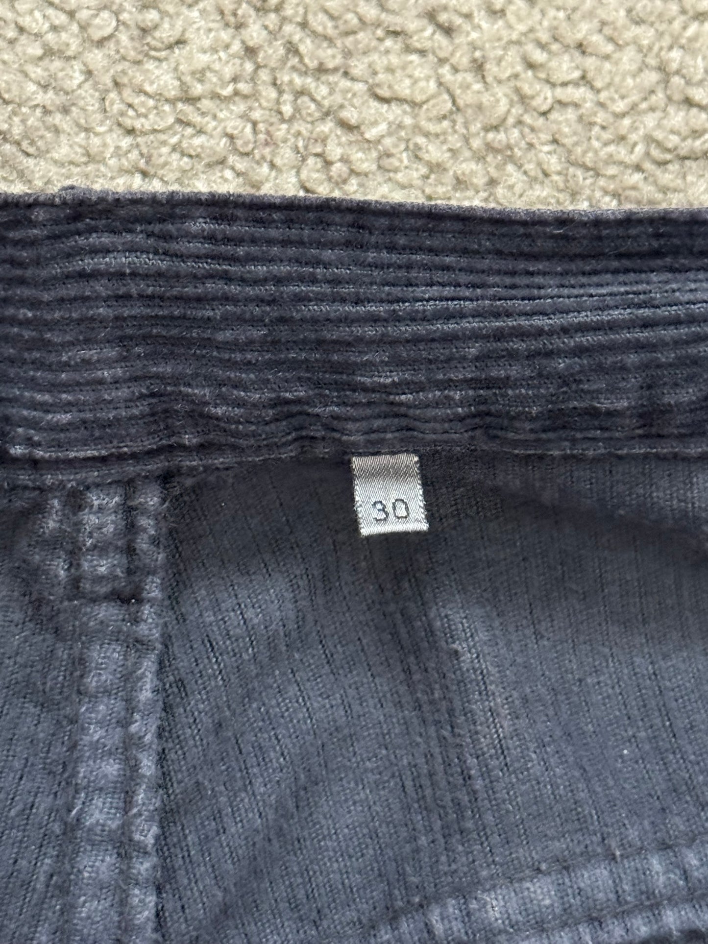 AW05 Dior Homme by Hedi Slimane Black Flared Corduroy Pants