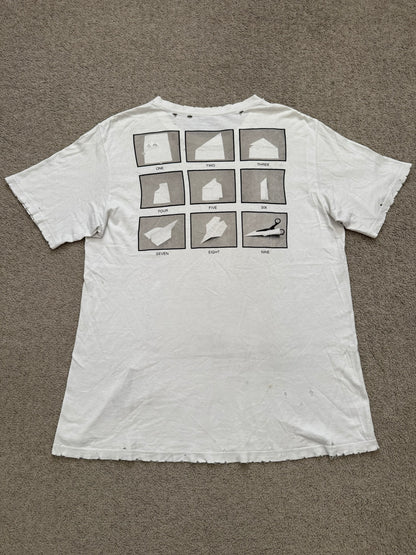 SS05 Number (N)ine "Hell" Cross Origami Distressed T Shirt