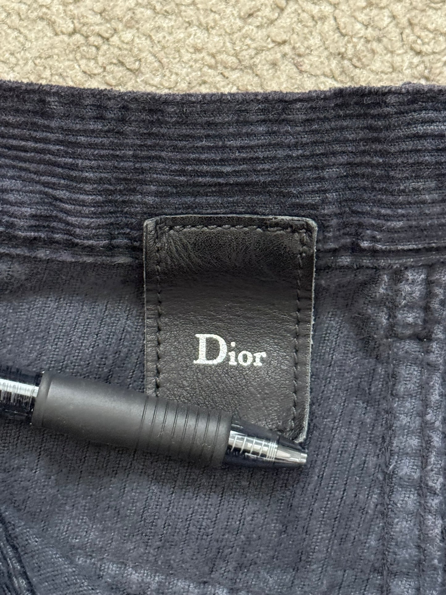 AW05 Dior Homme by Hedi Slimane Black Flared Corduroy Pants